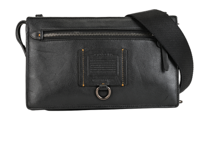 Messenger Bag, £150, Handbags, Black, Leather, Front view